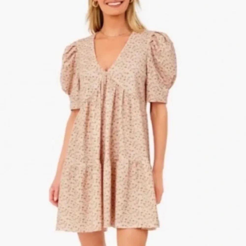 Tuckernuck Hyacinth House Medium Floral Puff Sleeve Follie Mini Dress